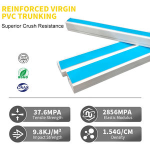 Goulotte murale ignifuge Runqi, couleur blanche, 20x10mm, en PVC, pour câblage téléphonique, longueur 2m, pour la protection des fils électriques - Product Image 5