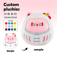 Oreiller en peluche personnalisé CE ASTM OEM ODM en forme d'œuf Kawaii, jouet en peluche doux pour enfants, oreiller à câliner, poupée Daruma en peluche