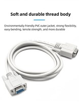Cable de material de conexión digital para ordenador, cable de datos con agujero grabado de 1,5 m d-sub 9 pulgadas