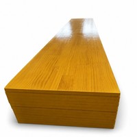 Panneau de coffrage en mélamine jaune en bois d'épinette moderne, imperméable, 3 plis, réutilisable, haute résistance, pour la construction en béton