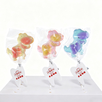 Vente en gros d'usine - Sucettes plates en cristal de 20g, formes de dessins animés assorties, bonbons durs sans sucre