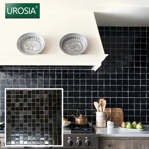 Màu đen và trắng Gạch <span class=keywords><strong>Mosaic</strong></span> cho hồ bơi shinning vật liệu lấp lánh màu đen và bạc khảm cho phòng tắm tường và sàn nhà - Product Image 3