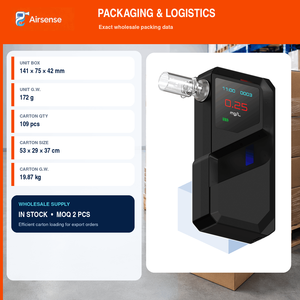 Alcootest à capteur de cellule à combustible remplaçable avec 10 000 enregistrements de tests pour les dépistages d'alcool au lieu de travail - Product Image 2