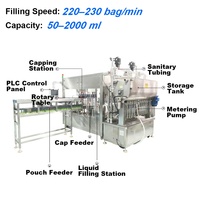 Machine de remplissage de sachets à haute vitesse à 12 buses de précision, électrique automatique, écologique, pour huile, yaourt, jus, gel, shampoing et liquides visqueux