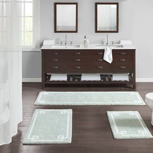 Tapis de bain en coton tufté DB 24x40 pouces avec envers en caoutchouc souple, style rectangulaire moderne - Product Image 6