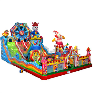 Buttafuori gonfiabili commerciali che saltano castello gonfiabile con scivolo per bambini all'aperto LI gioco all'aperto Logo personalizzato accettabile - Product Image 3