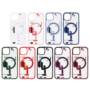 Frosted Color Acrylic Large Hole Painting Cell Phone Case for iPhone for Samsung