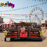 U-Rides PVC étanche à l'air pour Rodeo Bull Matelas gonflable pour jeux de sport avec souffleur Comprend des kits de réparation