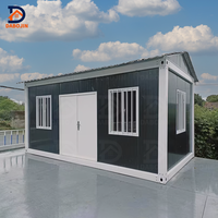 Maison conteneur détachable de 20 pieds Cabine modulaire préfabriquée petite maison de vie pour les applications de construction de bureaux de sauvetage d'urgence