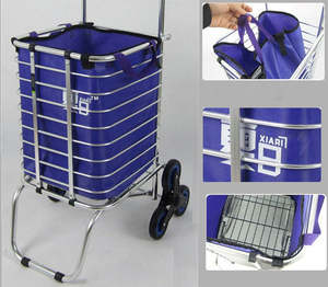 Carrito de Compras Plegable de Aluminio con Ruedas Giratorias para Subir Escaleras - Product Image 6