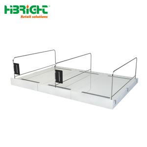 Automatic Gravity <b>Shelf</b> Pusher System Heavy Duty Roller Glide Track for Frozen Pizza and <b>Boxed</b> Food Display - Product Image 2