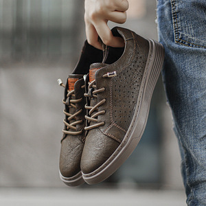 New large-sized flat-bottomed sneakers for trendy men's casual wear, cross-border style ankle <b>boots</b> for men - Product Image 5