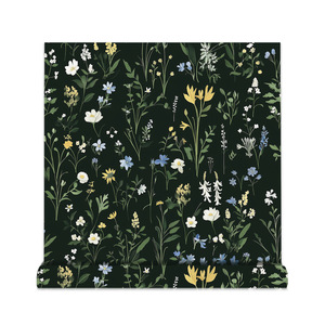 Creation Of Time And Space Peel & Stick Wallpaper Floral Dark Green Bohemian Style Self-Adhesive Wall Stickers For Living Room - Product Image 5