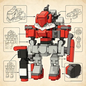 Kit de briques d'assemblage éducatif STEM Fantasy : Robot Mecha Dragon Blaze – Blocs de construction DIY, jouet créatif pour cadeau - Product Image 4