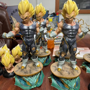 34cm <span class=keywords><strong>DBZ</strong></span> Anime dragón PVC modelo colección muñeca dibujos animados juguete <span class=keywords><strong>Majin</strong></span> <span class=keywords><strong>Vegeta</strong></span> figura de acción doble cabeza tallado en caja ornamento regalo - Product Image 1