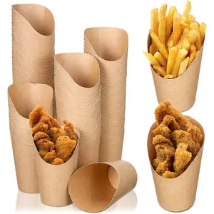 Soporte para patatas fritas de 14Oz y 16oz, papel desechable reciclado de grado alimenticio, tazas para patatas fritas, tazas de charcutería para todas las ocasiones