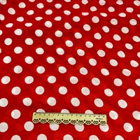 Tissu en satin de chiffon à pois classiques 100% polyester, non transparent, imprimé à pois noirs, lisse, vêtements, accessoires de mariage pour filles