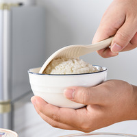 Cuillère à riz en silicone monobloc, résistante à la chaleur, antiadhésive, pour cuiseur à riz, avec support, pour la cuisine domestique