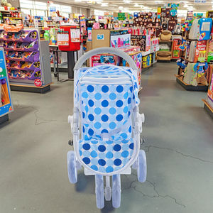 Casa de juegos de <span class=keywords><strong>muñecas</strong></span> <span class=keywords><strong>plegable</strong></span> con cochecito de bebé, <span class=keywords><strong>carrito</strong></span> de empuje, juguete de juego de simulación para niños en edad preescolar - Product Image 3