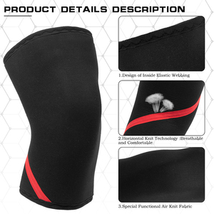 एमकेएएस न्यू अराइवल एससीआर एंटी-स्लिप नियोप्रीन सिलिकॉन डॉट कवरिंग घुटने की आस्तीन के साथ 7 मिमी भारोत्तोलन शक्ति प्रशिक्षण घुटने पैड - Product Image 4