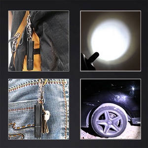 Móc Khóa Đèn Pin <span class=keywords><strong>Mini</strong></span> T6 Pin Khô 14500 Móc Chìa Khóa Cầm Tay Đèn Pin Công Tắc Xoay Đầu Đèn Pin EDC Bằng Nhôm - Product Image 6