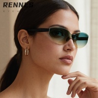 Nouvelle vente en gros Rennes lunettes de soleil légères sans monture UV400 % Protection UV lunettes de mode pour hommes femmes utilisation intérieure et extérieure