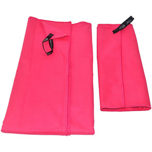 Asciugamano da palestra in microfibra per sport ad asciugatura rapida e leggero asciugamano Fitness con fascia elastica e tasca con cerniera in angolo - Product Image 1