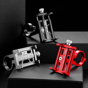 Adjustable Alloy Phone Holder For Bicycle Mountain <b>Bike</b> Electric <b>Bike</b> Motorcycle <b>Red</b> Silver CB-12010 - Product Image 4