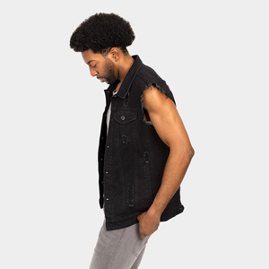 RNSHANGER, <span class=keywords><strong>chaleco</strong></span> vaquero de diseño Vintage para <span class=keywords><strong>hombre</strong></span>, chaquetas sin mangas Retro para <span class=keywords><strong>hombre</strong></span>, chalecos <span class=keywords><strong>vaqueros</strong></span> informales <span class=keywords><strong>con</strong></span> agujeros rasgados, <span class=keywords><strong>chaleco</strong></span> - Product Image 4