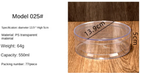 Boîte de rangement pour bijoux, boîte à slime, boîte à bonbons transparente en PS, boîte d'emballage alimentaire, boîte ronde en plastique transparent