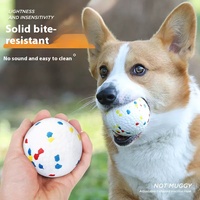 Balle de jouet pour animaux de compagnie ETPU solide environnementale de haute qualité; Jouets durables de style 3D, résistants aux morsures pour chiens et chats en gros