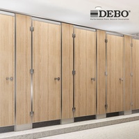 Cloisons en panneaux phénoliques compacts et durables, accessoires en acier inoxydable, salles de bain modernes pour hôtels, toilettes publiques, écologiques, certifiés CE