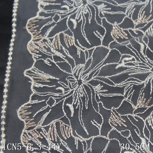 Larghezza 30cm fiore in poliestere <span class=keywords><strong>filato</strong></span> <span class=keywords><strong>rosa</strong></span> chiaro Tulle ricamo tessuto in pizzo per tenda di vestiti accessori per divano - Product Image 4