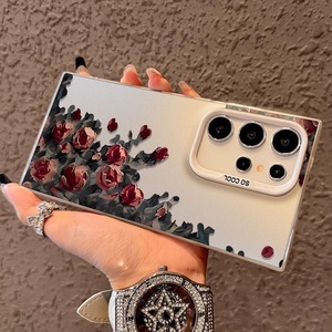 Étui rigide peint à l'huile de rose SP221 pour <span class=keywords><strong>Samsung</strong></span> Galaxy S24 Ultra S25 S23 S22 en couleur argent - Product Image 5