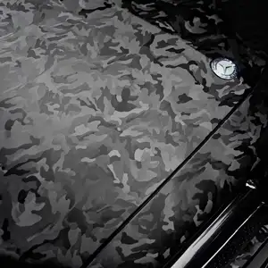 3D 고스트 비닐 블랙 자동차 비닐 랩 이동식 방수 새로운 디자인 자동차 스티커 자동차