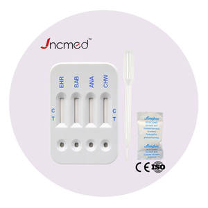 ईएचआर बाबा एएनए एब सीएचडब्ल्यू एजी एर्लिचिया/बेबेशिया/अनाप्लाज्मा/हार्टवर्म पशु डायग्नोस्टिक कॉम्बो टेस्ट किट कैनाइन 4 इन 1 के लिए - Product Image 1