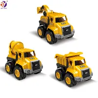 Mini sarı kamyon traktör otomobil oyuncak seti 5 adet karışık inşaat oyuncakları die cast metal inşaat araçlar modelleri çocuklar için