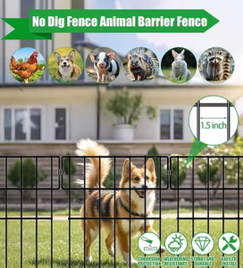 25 Pezzi di Recinzione per Animali, Senza Scavo, Facile da Montare, per Cani e Conigli, per Esterni, Patio e Giardino - Product Image 6