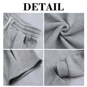 KIingSen - Conjunto de Sudadera con Capucha y Pantalones Deportivos Holgados de Felpa Gruesa para Hombre, con Cierre de Cremallera Bidireccional, Estilo Urbano, Venta al Por Mayor - Product Image 5