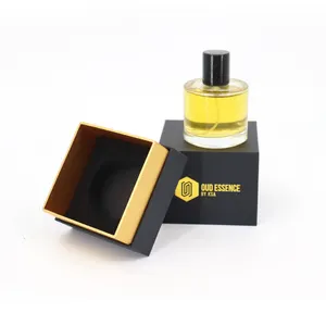 Luxury Thick Base Bottom Glass Parfum Bottle With Rigid Black Cardboard Box Custom 30/50/100ml Perfume Packaging Bottle With Box