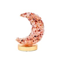 Lampe de nuit en cristal naturel sculptée à la main avec gravure LED, ornement décoratif pour la maison, cadeau
