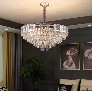 Zeal Lighting Decoración Luces colgantes Techo Lujo Oro Led Moderno K9 Crystal Rock Chandelier - Product Image 6