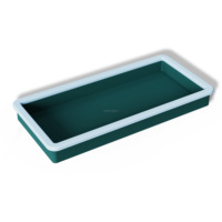 Boîte de rangement en silicone pliable bicolore, écologique, de qualité alimentaire, pour salle de bain, cuisine, salon, usage quotidien