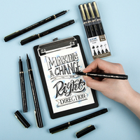 GXIN Lot de 4 stylos pinceaux de calligraphie 0,5 mm, étanches, pour débutants en lettrage manuel, marqueurs de calligraphie, prix fournisseur, vente chaude