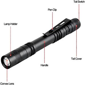395nm UV <strong>Mini</strong> LED Pen <strong>Light</strong> Flashlight Portable Pocket 3W Ultraviolet <strong>Torch</strong> With Clip Money Currency Detector - Product Image 2