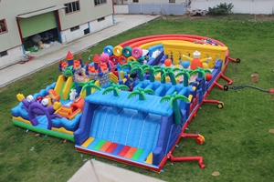 Inflatable Obstacle for Kids Octopus Jungle Theme Bouncer With Slide Sale Inflatable Obstacle Inflatable Obstacle Inflatable - Product Image 6