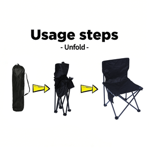 Silla Plegable Resistente con Estructura de Hierro, Tela Oxford Impermeable, para Pesca, Jardín, Senderismo, Picnic, Prado, Camping, Muebles Comerciales - Product Image 5