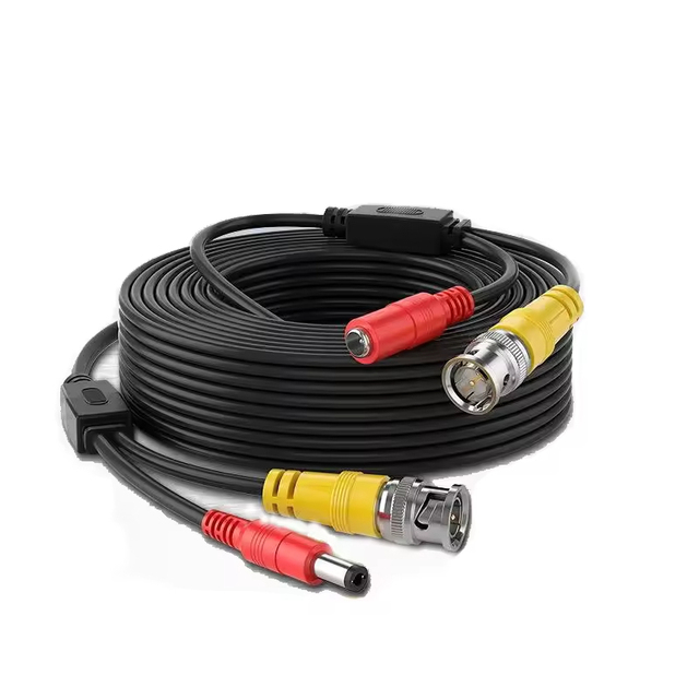 Oxygen-Free Copper BNC Cable BNC Video Power Cable for CCTV DVR Monitoring System Shielded Wire Cord for Security Camera Use
