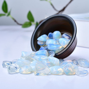 All'ingrosso pietra bianca opale naturale ghiaia grandi particelle rotonde pietra profumata pietra rotta a mano - Product Image 1