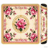 Tapete de Juego Cuadrado Enrollable con Base de Goma Antideslizante, Cubierta para Mesa, para Juegos Familiares en Interiores y Exteriores, Tapete de Mahjong de Lujo